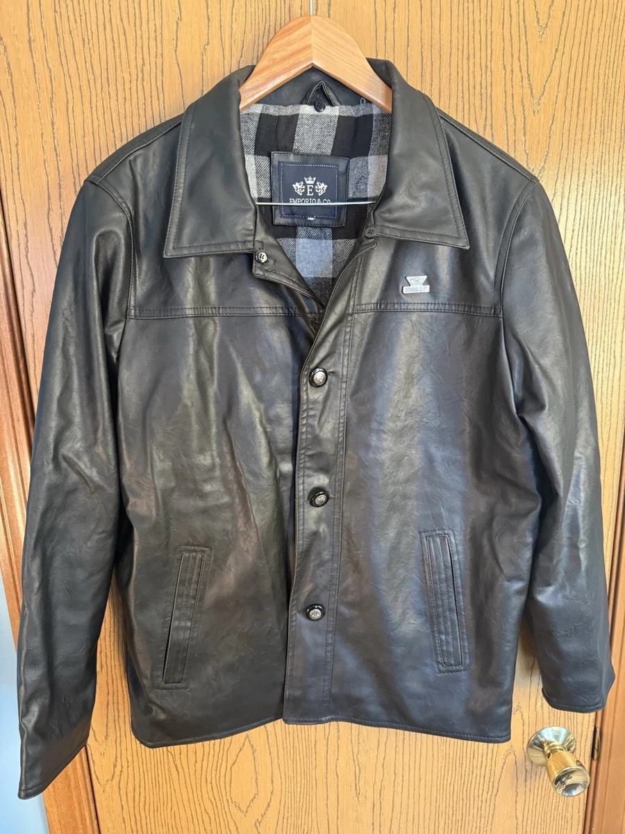 emporio leather jacket products for sale | eBay