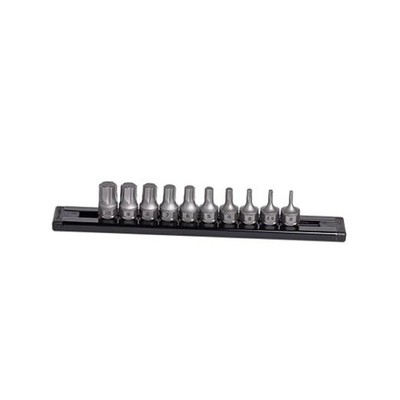 GripEdge |10-PC RPT 1/4'' Drive Low Profile Metric Hex Dual Action Driver Set| 