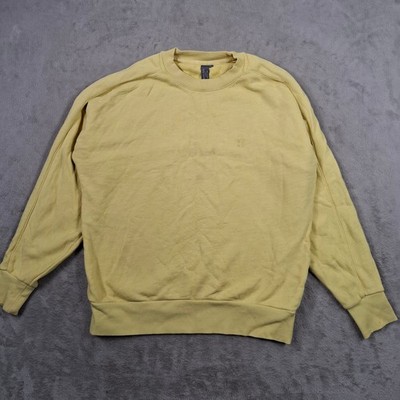 Sweaty Betty Sweatshirt Damen S gelb Rundhals Logo Freizeit Lounge Relaxed