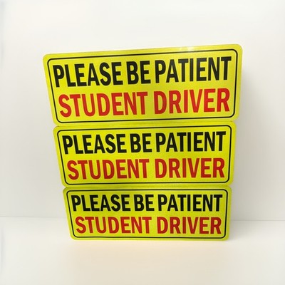 JUSTTOP Lot Of 3 New Driver Magnet for Car,  Please Be Patient Student Driver 