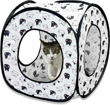 Cat Tent, 3 Holes Safe and Strong Cute Cats Tunnel Collapsible Easy to Carry Cat