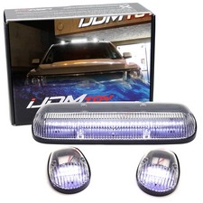 Clear Lens 3pc Cab Roof Marker Running Lights Wwhite Led Lamp For Truck Suv 4x4