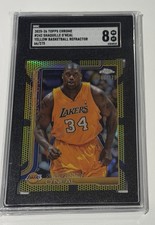 2025-26 Topps Chrome 242 Shaquille O'Neal Yellow Basketball Refractor /275 SGC 8