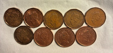 9 Canada 1990 s Pennies 1991, 1992, 1993, 1994, 1995, 1996, 1997, 1998, 1999