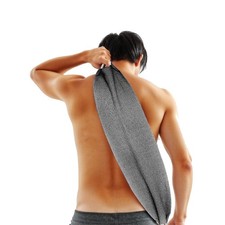XNXA Exfoliating Back Scrubber for Shower with Handles, Twin XL, Grey