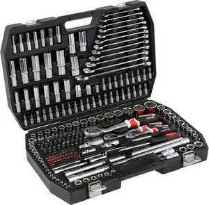 Yato YT-3884 Outils professionnels 216 pcs Kit de chaussettes à cliquet 1/2 1/4 3/8