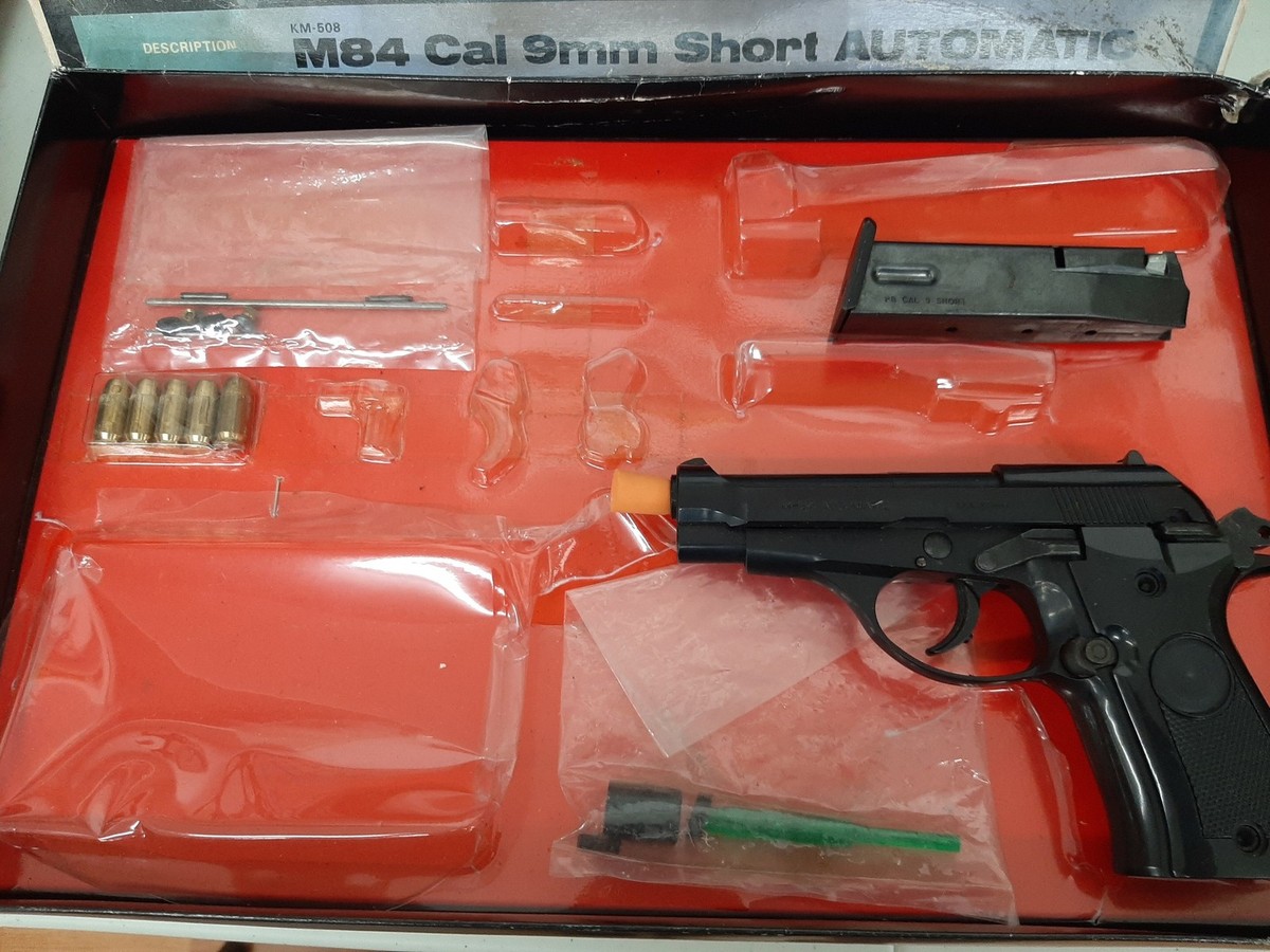 Vintage 1984 Marushin Japan M84 Cal 9mm Short Automatic Cap Gun