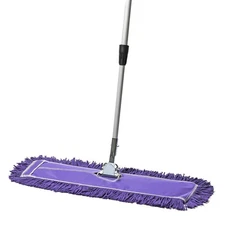 24 Inch Purple Commercial Dust Mop & Floor Sweeper with Extendable Handle – M...