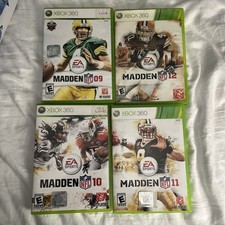 Lot of 4 Xbox 360 NFL Football Game Bundle Madden 9 10 11 12