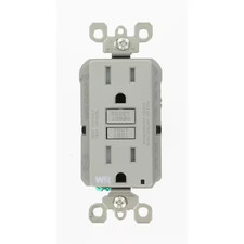 15 Amp 125-Volt Duplex Self-Test Tamper Resistant/Weather Resistant GFCI Outlet,