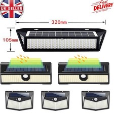 212 LED Solar Power PIR Motion Sensor Wall Lights Outdoor Garden Security Lamp
