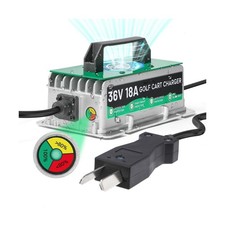 36 Volt Golf Cart Battery Charger for EZGO/Yamaha/Club Car, 18AMP 36V Golf Ca...