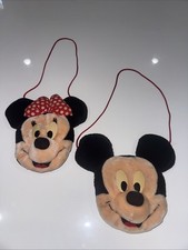 VTG Mickey For Kids /Minnie Mouse plush Shoulder purse Set 2 kidcore rave CUTE