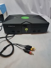 Microsoft Original Xbox Console With OEM Power Cord And Av Cables Working Clean!