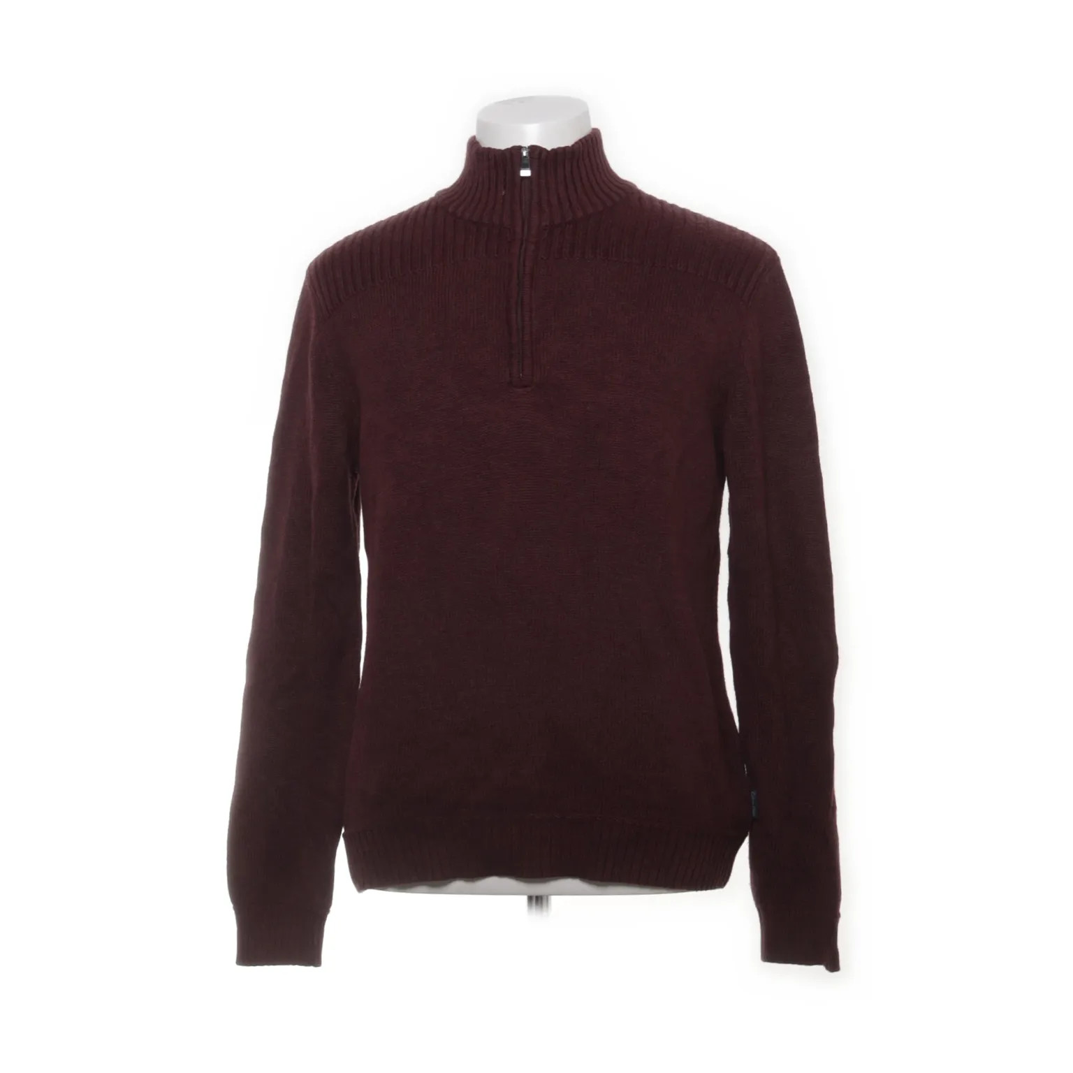 Calvin Klein, Strickpullover, Größe: M, Rot, Acryl/Baumwolle, Einfarbig #uE5 Calvin Klein, Strickpullover, Größe: M, Rot, Acryl/Baumwolle, Einfarbig #uE5