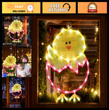 17" Lighted Hatching Baby Chick in Egg - Easter Window Silhouette Decor