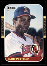 Gary Pettis 1987 Donruss #160 Angels MLB READ FREE SHIPPING AutographDen