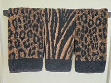 3 Vintage Royal Velvet by Fieldcrest Gepard Dwustronne ręczniki do rąk.