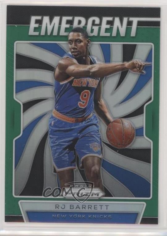 2019-20 Panini Prizm Emergent Green Prizm RJ Barrett #27 Rookie RC