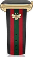 Designer Leather Bands with Charms Compatible with Apple Watch 38Mm 40Mm 41Mm 42