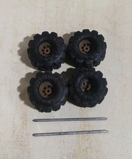 4 Vintage Schaper Stomper 4X4 Tire Wheel Rubber Single  Rims 1/4" Rare Lot 4 