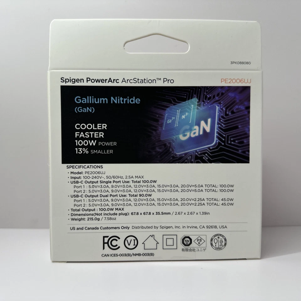 Spigen PowerArc - 100W ArcStation Pro - Carregador de parede dobrável duplo USB-C. Novo. - Imagem 3 de 4