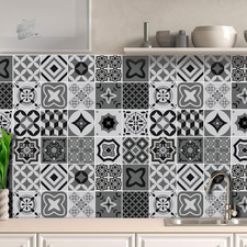 Stickers tiles 10x10 kitchen bathroom PVC coating waterproof mosaic 32pcs