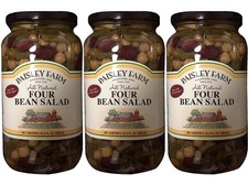 Paisley Farm Natural Four Bean Salad, 35.5oz Glass 11.83 Ounce Pack of 3