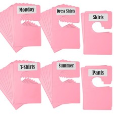 32 Pack White Clothing Rack Size Dividers Plus 75 Labels 1 Inch and 30 Larg...
