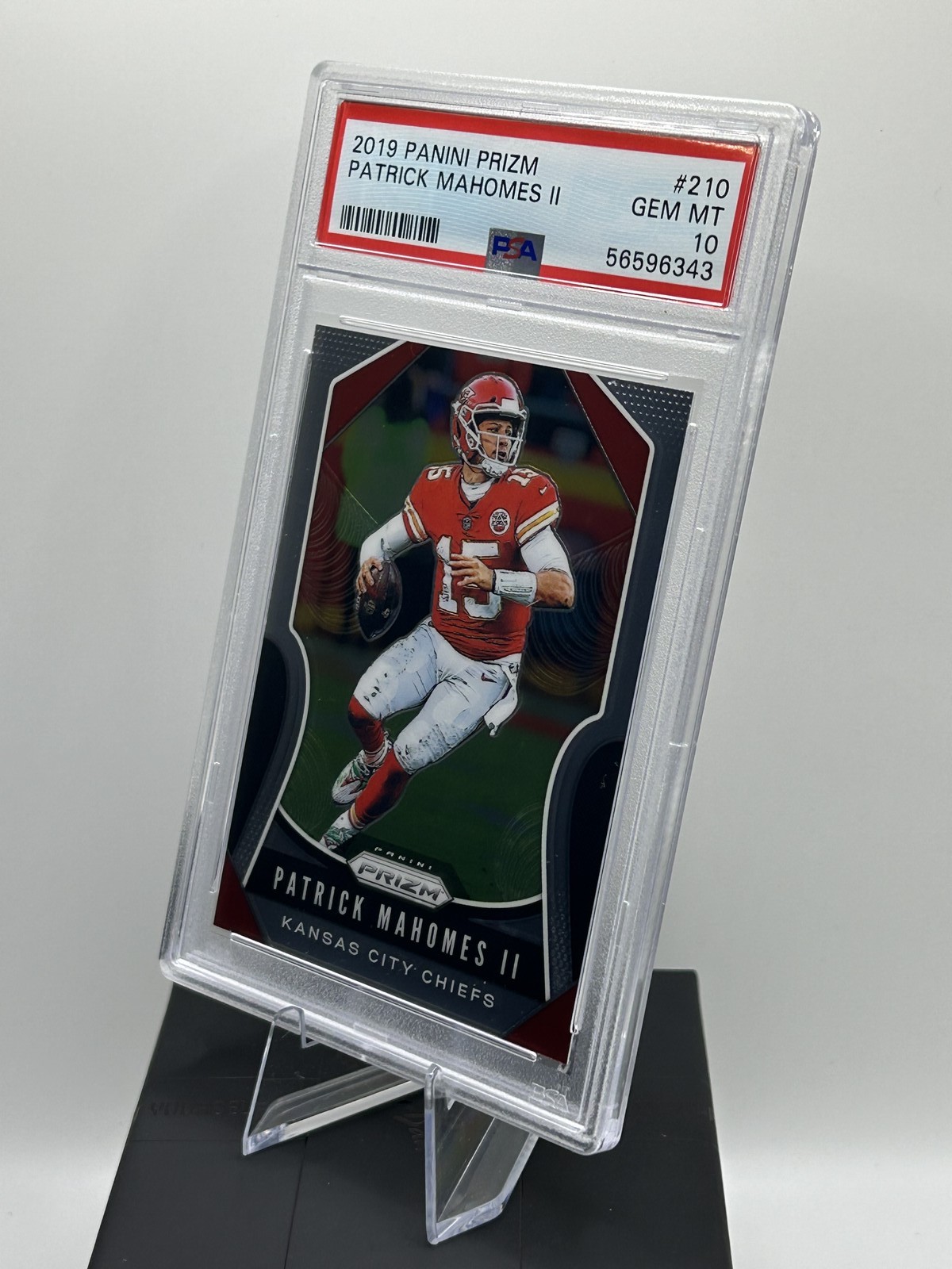 PATRICK MAHOMES II 2019 Prizm #210 Kansas City Chiefs PSA 10 GEM MT view 3