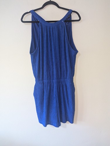 Versona Royal Blue Textured Romper Size Medium M