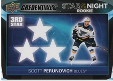 2021-22 UD Credentials #3SR-3 Scott Perunovich Star of the Night: 3rd Star