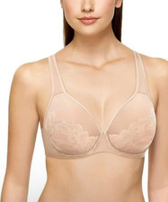 New WACOAL 855225 Stark Beauty Underwire Bra Sz 36DD Sand