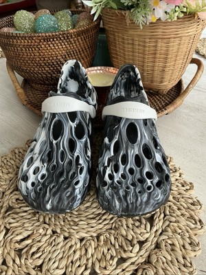 Merrell Hydro Moc Black White Swirl Water Shoe Womens Sz 9/Mens Size 7.5