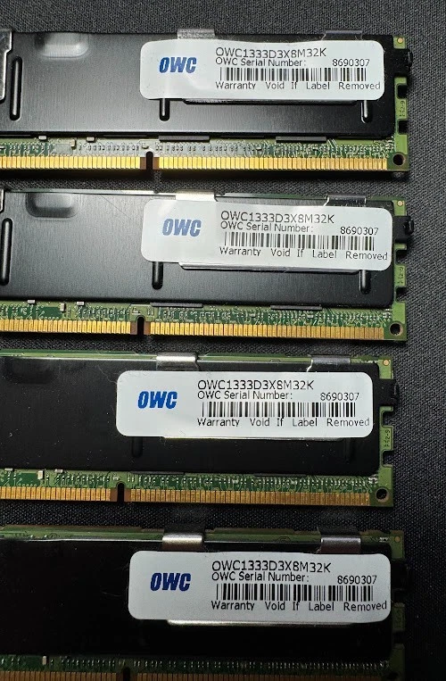OWC MEMORY 32GB  (4 X 8GB) OWC 8GB DDR3 ECC 1333MHz DIMMs OWC1333D3C8M32K - Image 3 of 4
