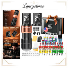 Wireless Tattoo Gun Kit - 7 Strokes, 2PCS, 2300mAh Battery, Perfect for Artists