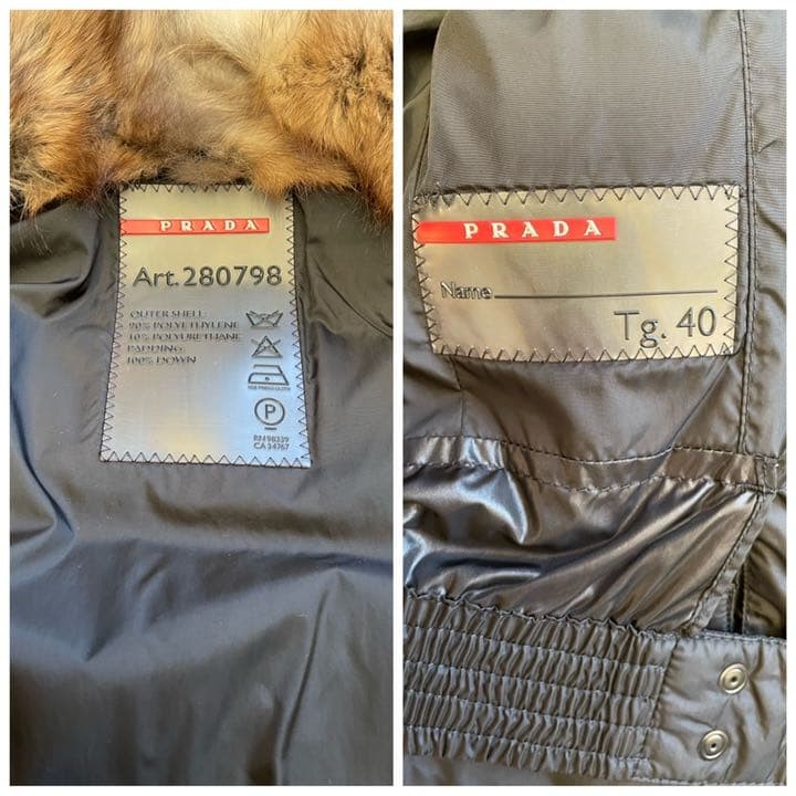 PRADA Down Jacket Womens Down Jacket with Fox Fur… - image 5