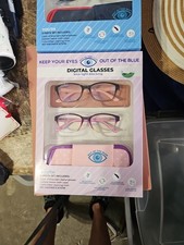 3 Sets Of 2 Pair Kids Blue Light Blocking Glasses Anti Eyestrain UV Protection