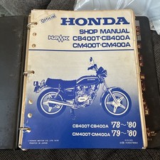 1979 Honda CB400 CB400T CB400A CM400T Hawk Service Shop Repair Printed Manual