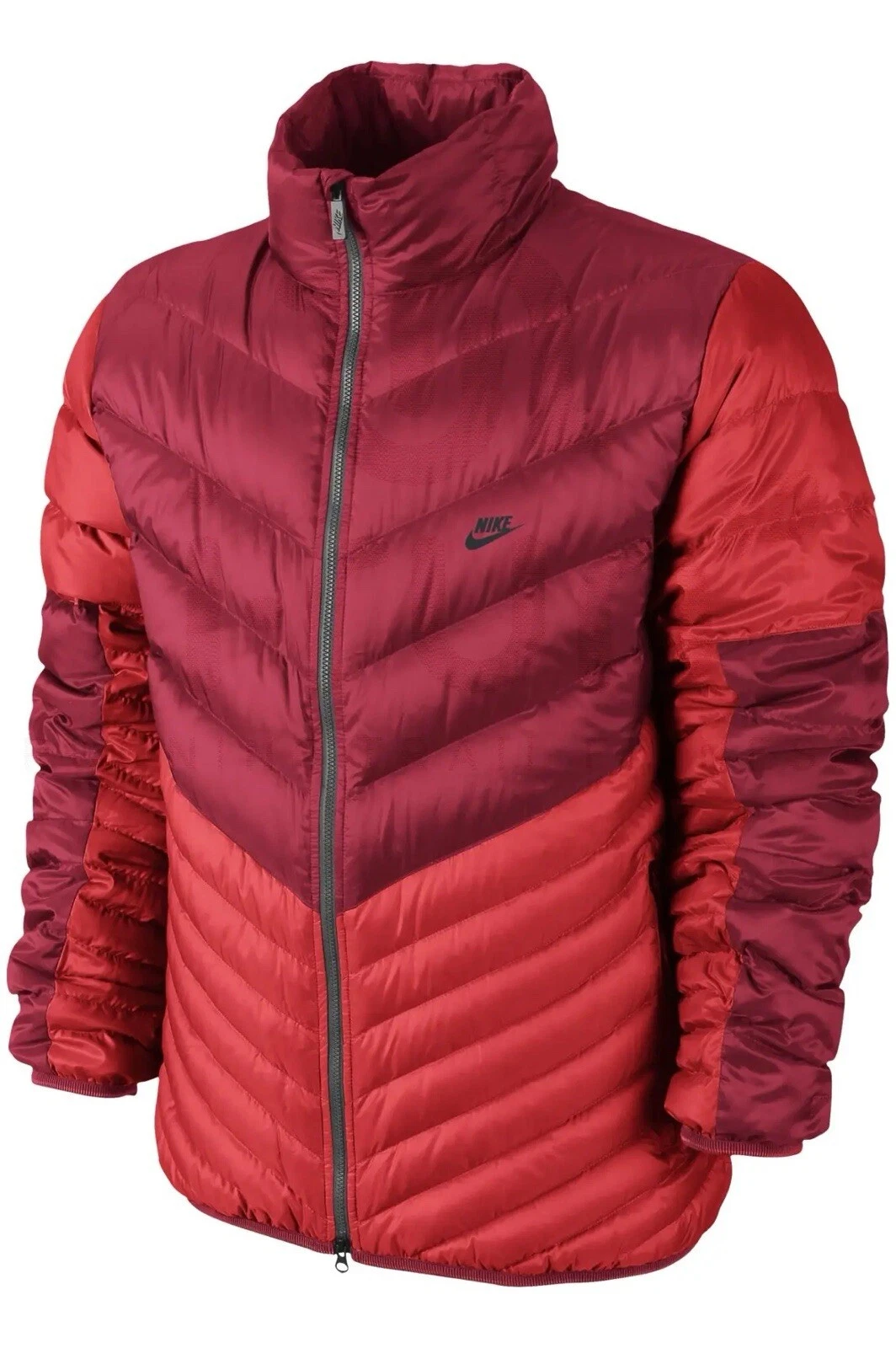 Nike Cascade Puffer Down Quilted 550 Duvet Winter Thermal Jacket Red Coat Large