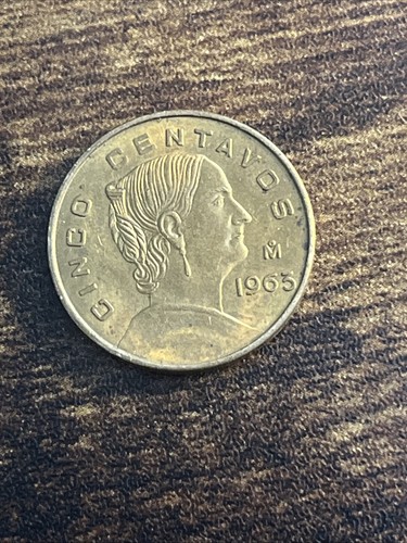 1963 Mexico Cinco Centavos Actual Coin TK9766* - Picture 3 of 3