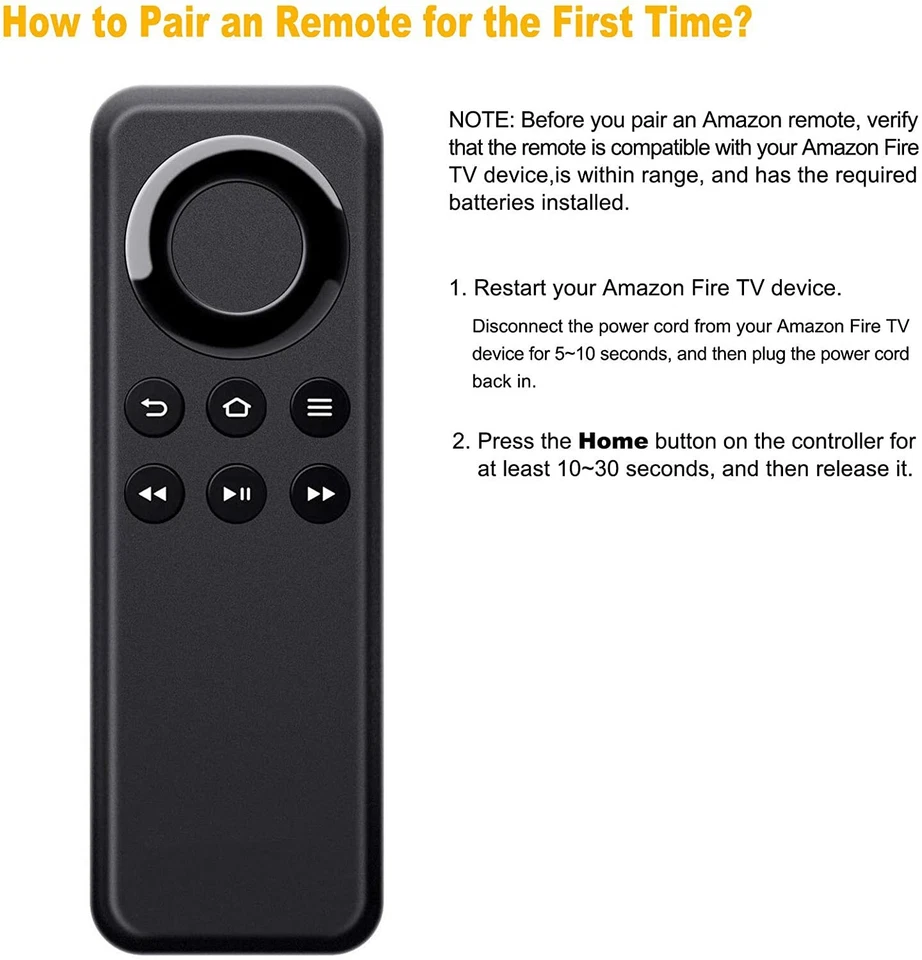 Bluetooth Remote PE59CV Replace for Amazon 1st 2nd Gen Fire TV Stick Box CV98LM  - Image 4 of 4