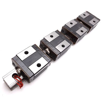 THK SR30V Linear Bearing Blocks (4x) on 360mm Long Rail, 60mm x 60mm x 42mm