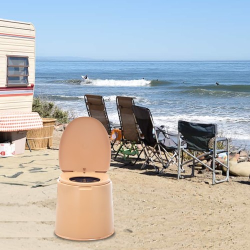 6L LARGE PORTABLE TOILET POTTY LOO CAMPING CARAVAN PICNIC FESTIVAL - BLUE/COFFEE - Picture 8 of 16