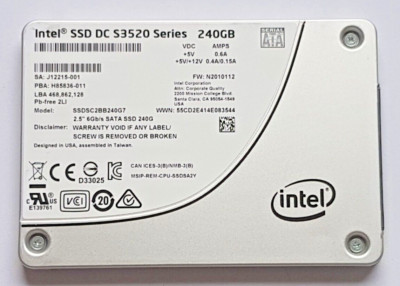 240 GB SATA III Intel SSD DC S3520 Series SSDSC2BB240G7 SFF MLC 2.5'' Festplatte