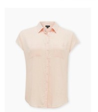 Torrid Plus Size 3 Light Pink Challis Dolman Blouse NWT