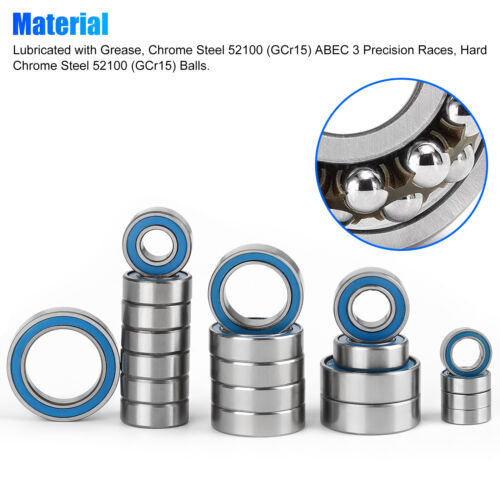 FastEddy Bearing Kit For Traxxas Sledgehammer - 14 Sealed Bearings, 5x11x4mm