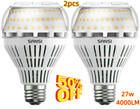 2 Pack 4000LM Dimmable LED Light Bulb 27W (250W Equiva) 3000K Warm White E27