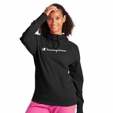 Champion Women's Sportswear Powerblend Graphic Hoodie - Black XSmall -