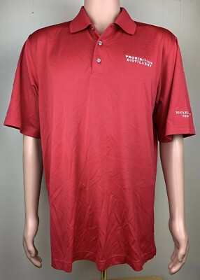 Prohibition Distillery Bootlegger 21 Vodka Mens Red Polo Shirt Size XL EUC